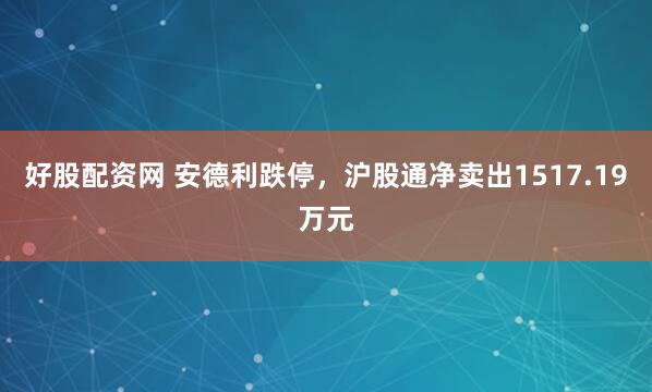 好股配资网 安德利跌停，沪股通净卖出1517.19万元
