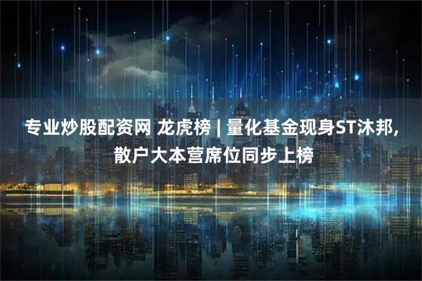 专业炒股配资网 龙虎榜 | 量化基金现身ST沐邦, 散户大本营席位同步上榜